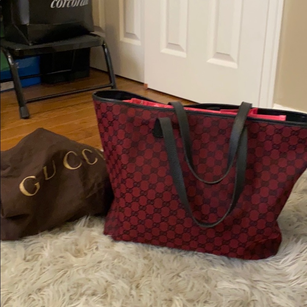 Gucci Cloth Monogram Tote Bag
